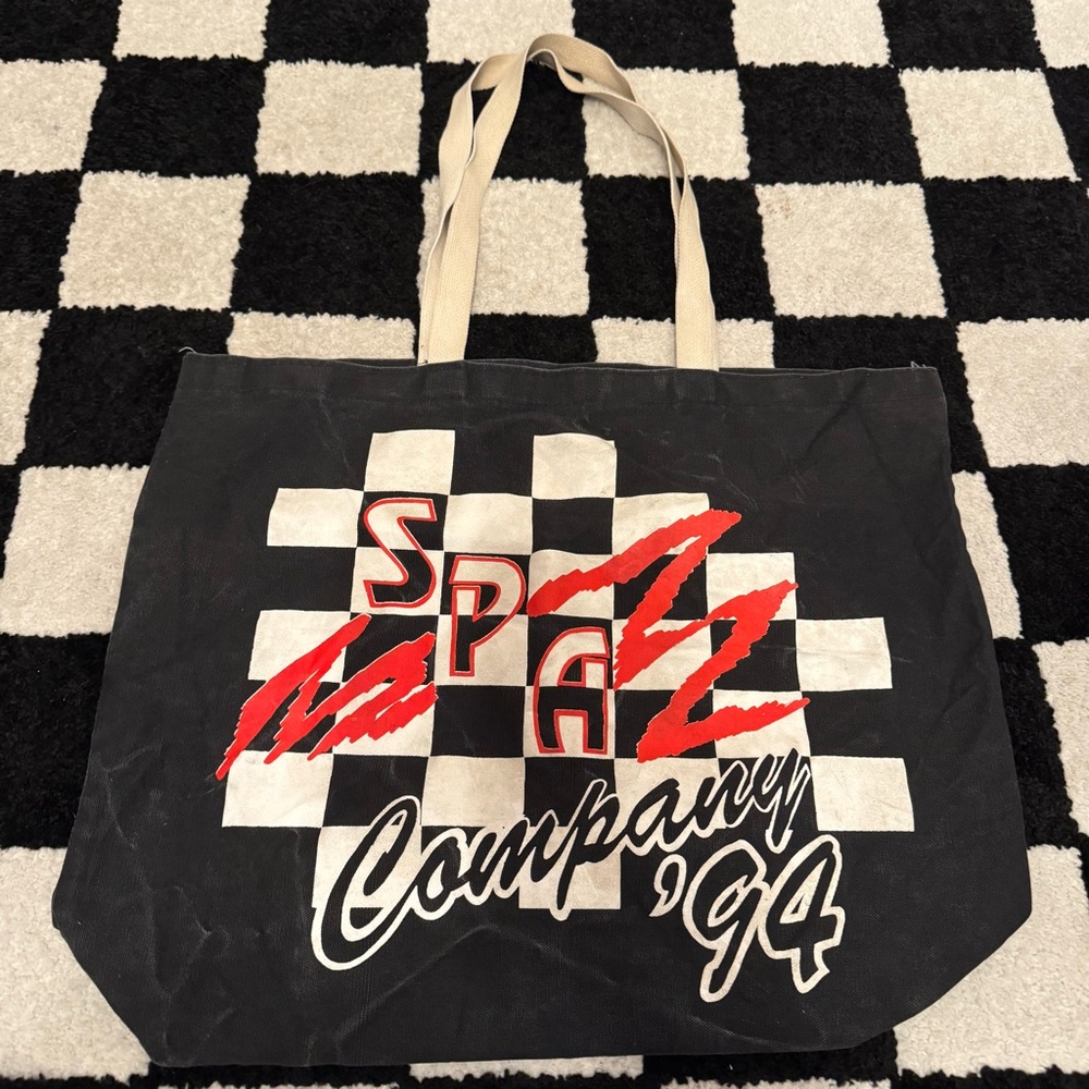 SPAZ Company ‘94 Checkered Black & White Tote Bag